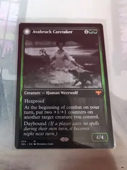 MTG - Avabruck Caretaker / Hollowhenge Huntmaster - Black & White - Innistrad DF - Image 2