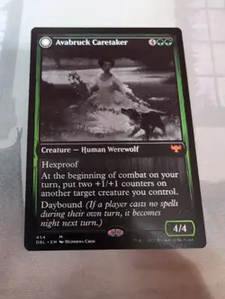 MTG - Avabruck Caretaker / Hollowhenge Huntmaster - Black & White - Innistrad DF - Image 3