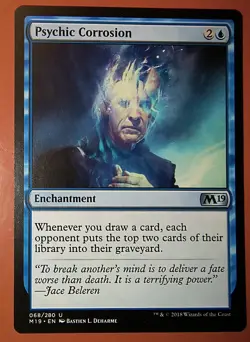 MTG, PSYCHIC CORROSION , REGULAR FINISH/UNCOMMON 068/280, NM M19 - Image 1