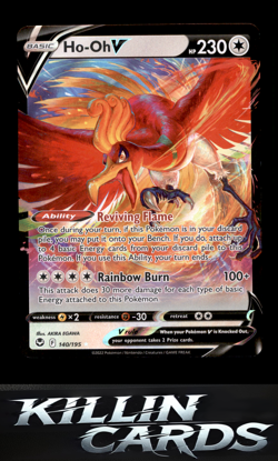 Ho-Oh V 140/195 Pokemon Ultra Rare SWSH12: Silver Tempest Card NM - Image 1