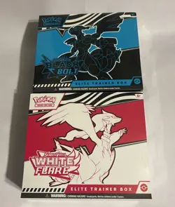 Pokemon Black Bolt & White Flare Elite Trainer Box ETB Set of 2 New/Sealed ✅ - Image 1