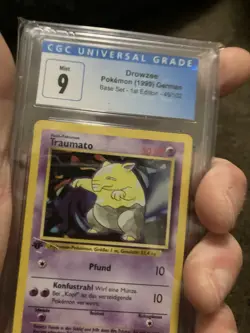 Pokemon German Base Set First Edition Drowsee CGC 9 - Image 1
