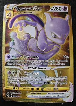 2022 MEWTWO VSTAR ULTRA RARE GOLD 86/78 POKEMON GO TGC!! - Image 1