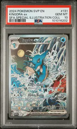 2024 POKEMON SVP EN SHROUDED FABLE PROMO SIR #131 KINGDRA EX PSA 10 - Image 1