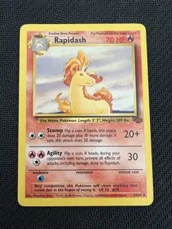 Pokemon Card WOTC Rapidash 44/64 Jungle Non-holo Uncommon Unlimited 1999 - NM - Image 1