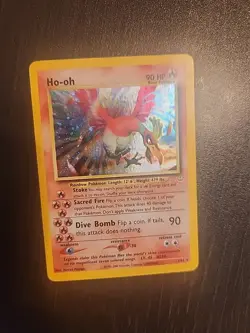 Pokemon Neo Revelation Ho-oh - 7/64 Unlimited Rare Card WOTC DOUBLE HOLO ERROR - Image 2