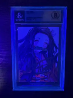 Demon Slayer Nezuko Hand Drawn Art Card Signed 1 of 1! Beckett Abby Trott - Image 3
