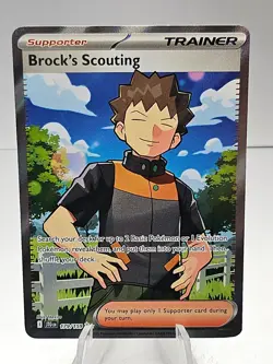 Brock's Scouting Pokemon Journey Together Full Art Ultra Rare Card 179/159 - Image 1