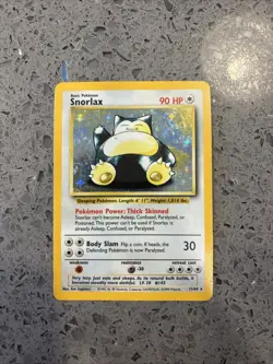 Pokemon TCG Snorlax Jungle Set 1999 Error Card No Jungle Symbol Rare Holo 11/64 - Image 1