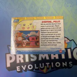 Pokemon 1999 Topps Movie Card #52 “Everyone.Pull!!!” HOLO Foil Blue Logo 1st Run - Image 2