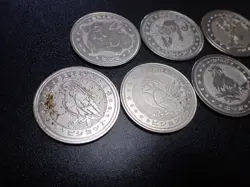 Pokemon Card Meiji Promo Battle Coin x7 Clefairy Pidgeot etc #5497 - Image 2