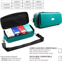 Collectible Card Quiver Case in Teal - Brand New - Magic the Gathering - Image 3