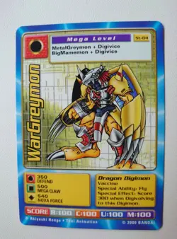 Digimon ST-84 WarGreymon Swedish Promo Card TCG NM And st-85 metalgarurumon - Image 1