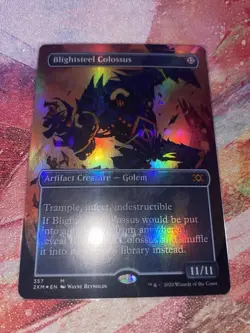Magic the Gathering MTG Blightsteel Colossus - Full Art FOIL - Image 1