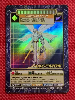 Angemon Bo-128 S Digimon Digi-Battle Series 3 Bandai - Holo Foil Rare Card - Image 1