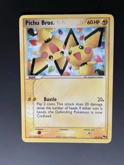 Pokemon PICHU BROS Card POP Series 3 16/17 Promo Card Near Mint - Image 1