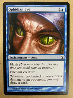 MTG 1x Ophidian Eye 70 Time Spiral Pauper Magic the Gathering Card x1 DAMAGED - Image 1