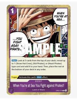 x4 When You're at Sea You Fight against Pirates!! OP05-076 One Piece Card Game - Image 1