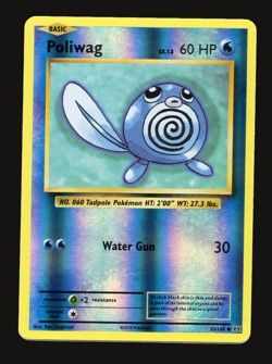 Pokemon TCG Poliwag 23 XY Evolutions Reverse Holo RH NM Card - Image 1
