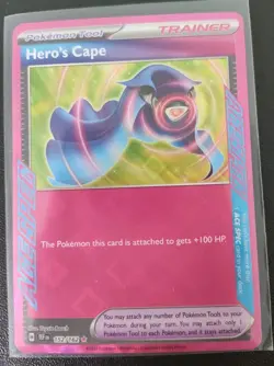 Hero's Cape 152/162 Ace Spec Trainer Card Temporal Forces Pokemon TCG - Image 1