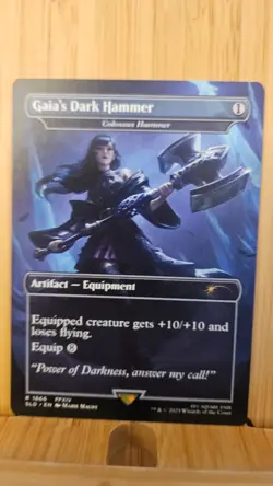 Gaia's Dark Hammer Borderless MTG Final Fantasy Secret Lair IN HAND - Image 1