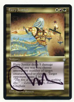 MTG Signed Melissa Benson Auto Ice Age Fiery Justice - Image 1