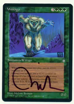 Wiitigo Ice Age Signed Melissa Benson MTG Magic The Gathering LP/NM - Image 1