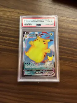 2021 Pokemon SWSH Celebrations Surfing Pikachu VMAX #009/025 PSA 10 - Image 1