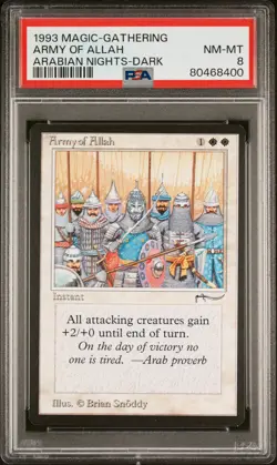 Army of Allah (Dark) - Arabian Nights - MTG - NM to MINT - PSA 8 - Image 1