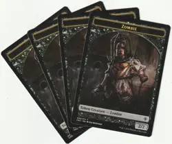 ✪ 4 MAGIC The Gathering ZOMBIE Black Token Creature PLAYSET CN2/EN 2016 - Image 1