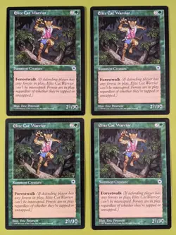 Elite Cat Warrior x4 Portal 4x Playset Magic the Gathering MTG - Image 1