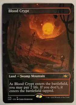 Blood Crypt Borderless MTG UNF 279 Unfinity Planet Shock Land Rare NM - Image 1