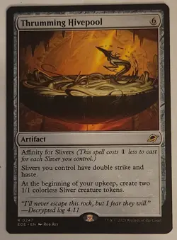 Thrumming Hivepool MTG EOE 0247 Rare Pack Fresh Slivers EDH Unplayed NM - Image 1