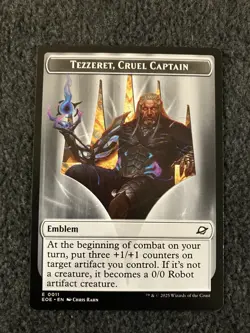 Magic The Gathering MTG - Tezzeret, Cruel Captain (0011) Emblem / Robot - EOE - Image 1