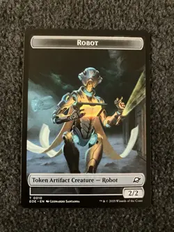 Magic The Gathering MTG - Tezzeret, Cruel Captain (0011) Emblem / Robot - EOE - Image 2