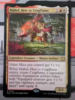 Mabel, Heir to Cragflame Bloomburrow Regular - NM #224 MTG BLB - Image 1