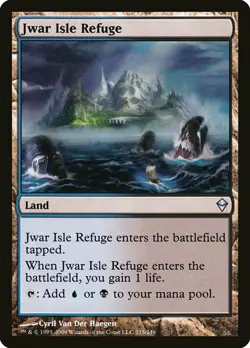 1x FOIL Jwar Isle Refuge ZEN Zendikar #215 MTG Magic English NM/Unplay Land UC - Image 1