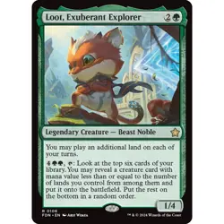 MTG Loot, Exuberant Explorer FDN Rare Legendary Creature - Beast Noble NM - Image 2