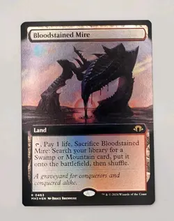 Mtg BLOODSTAINED MIRE BORDERLESS FOIL NM MH3 0463 - Image 1