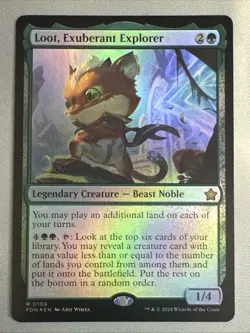 MTG / Loot, Exuberant Explorer / FDN / #0106 / FOIL / Rare / NM - Image 1