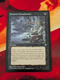MTG Sticker CEDH Demonic Consultation Ice Age - Image 1