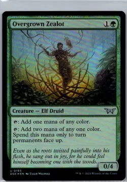 #193 Overgrown Zealot Duskmourn: House of Horror Uncommon FOIL - Image 1