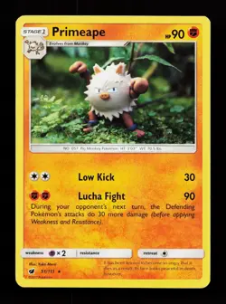 Primeape 51/111 Rare SM - Crimson Invasion Yuka Morii Pokemon Card - Image 1