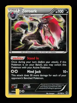 Zoroark 91/162 Holo Rare XY - BREAKthrough Pokemon Card - Image 1