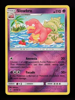 Slowbro 49/145 Reverse Holo SM - Guardians Rising Pokemon Card - Image 1