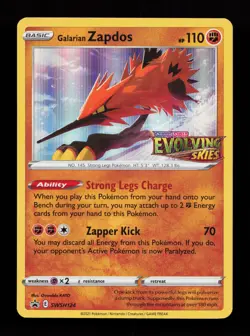 Galarian Zapdos SWSH124 Sword & Shield Promo Cards Stamped Pokemon Card - Image 1