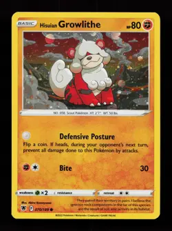 Hisuian Growlithe 070/189 Promo Deck Exclusives Cosmos Holo Pokemon Card - Image 1