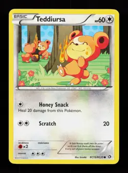 Teddiursa RC15/RC25 Common Legendary Treasures: Radiant Collection Pokemon Card - Image 1