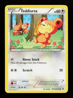 Teddiursa RC15/RC25 Common Legendary Treasures: Radiant Collection Pokemon Card - Image 1