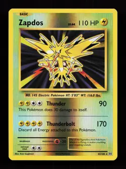 Zapdos 42/108 Holo Rare XY - Evolutions Reverse Holo Pokemon Card - Image 1